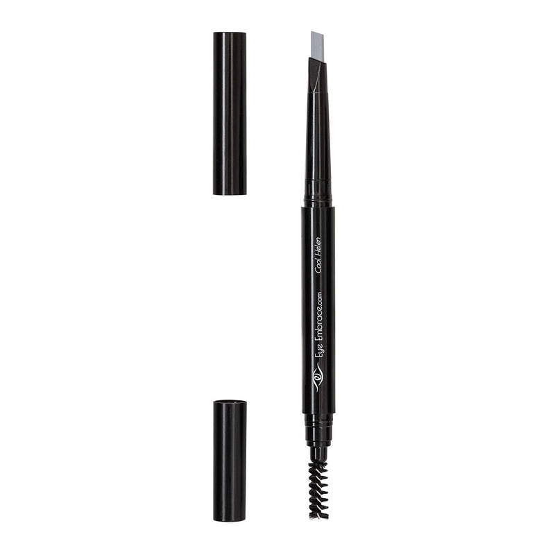 Eye Embrace Cool Helen: Light Gray Eyebrow Pencil – Waterproof, Double-Ended Automatic Angled Tip & Spoolie Brush, Cruelty-Free - BeesActive Australia