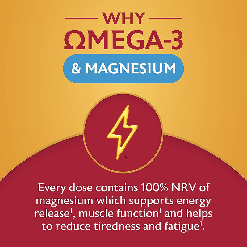Seven Seas Omega-3 Fish Oil & Magnesium, 500 mg Fish Oil + 300 mg Omega-3, 60 High Strength Tablets With Vitamin D & 375 mg Magnesium, EPA & DHA, Whole Body Health+, Duo Pack: 30 Capsules + 30 Tablets - BeesActive Australia