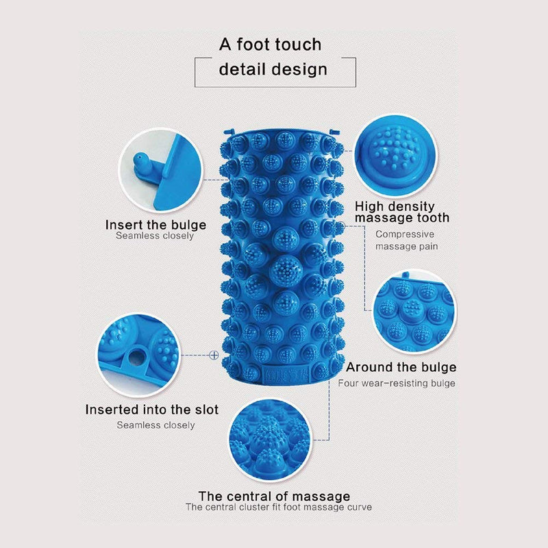 Yobeyi Foot Massage Acupressure Mat Game Foot Reflexology Walking Toe Plate Massage Pad Bathroom Mat Yoga Mat Sports Mat 2 PCS (blue) - BeesActive Australia