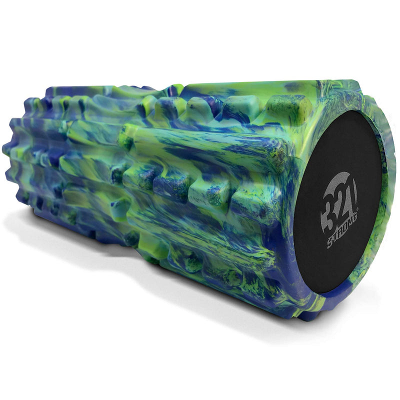 321 STRONG Foam Roller - Extra Firm High Density Deep Tissue Massager with Spinal Channel Alien - BeesActive Australia