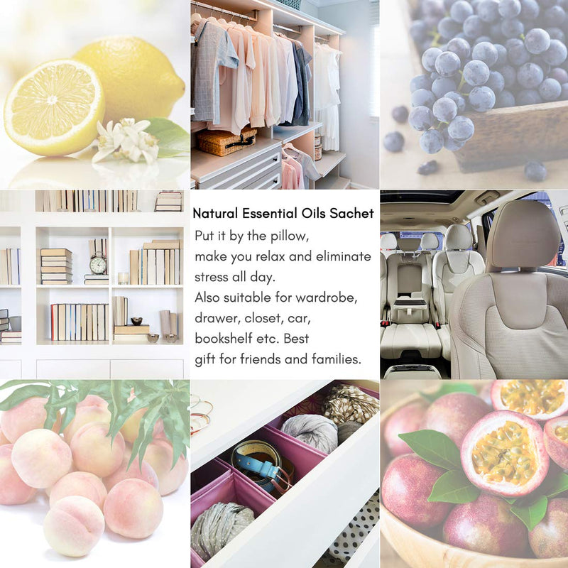 MYARO 12 Packs Lemon Scented Sachets for Drawer and Closet Air Freshener, Long-Lasting Sachets Bags Drawer deodorizers Fresh Scents, Home Fragrance Sachet for Lover - BeesActive Australia