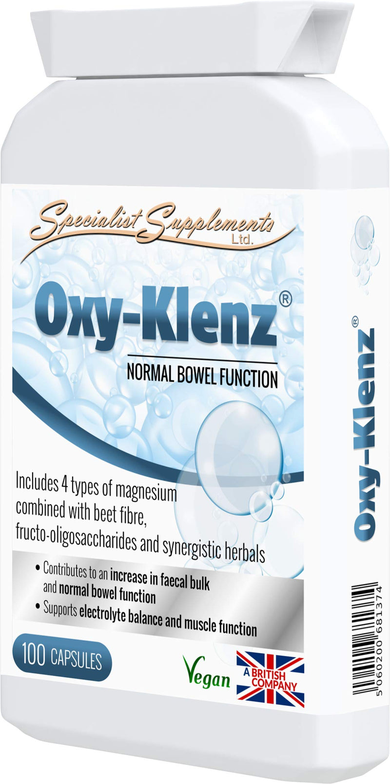Specialist Supplements Oxy-Klenz Healthy Bowel Function 100 Capsules - BeesActive Australia