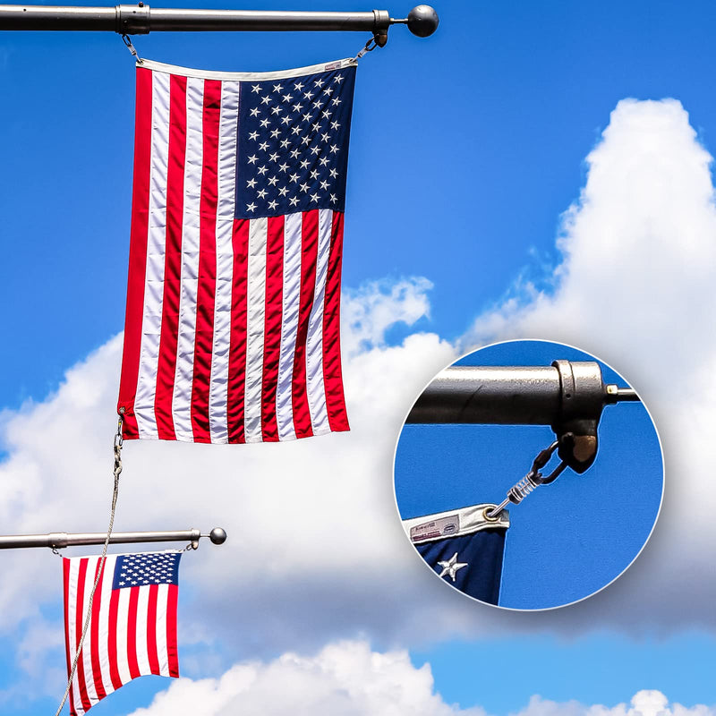 Moxweyeni Fishing Flag Clips Stainless Steel Marine Boat Flag Clips for Halyards Outrigger Lines Antennas Stern Lights Flagpole Rope 4 - BeesActive Australia