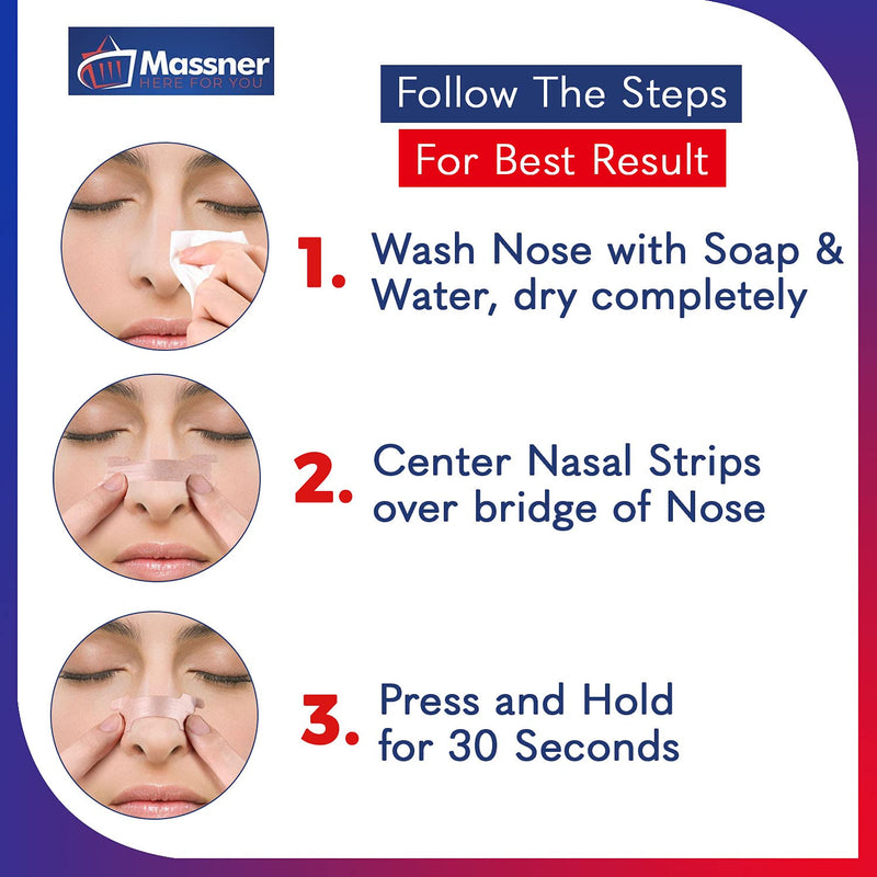 100 Medium Nasal Strips Anti Snore Aid for Fast Relief- Stops Snoring aids for Men Better Sleep Nose Strips Gentle 55x16mm, Big 3 Month Supply - BeesActive Australia