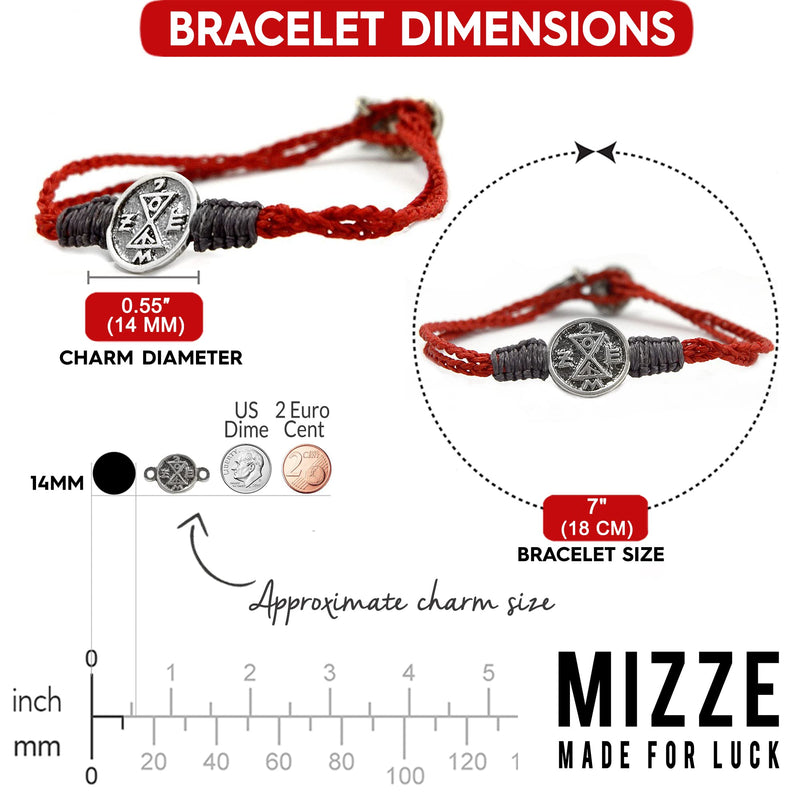 Sterling Silver "Find Your Match" Coin Charm Bracelet Jewelry Gift for Love & Finding Your Match on Red and Grey Macramé Bracelet - 7" Length for Women with Button Clasp - BeesActive Australia