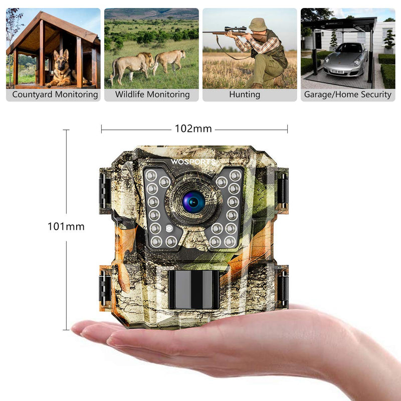 [AUSTRALIA] - Wosports Mini Trail Camera 1080P HD Wildlife Scouting Hunting Camera with IR Night Vision Waterproof Video Cam LY121 