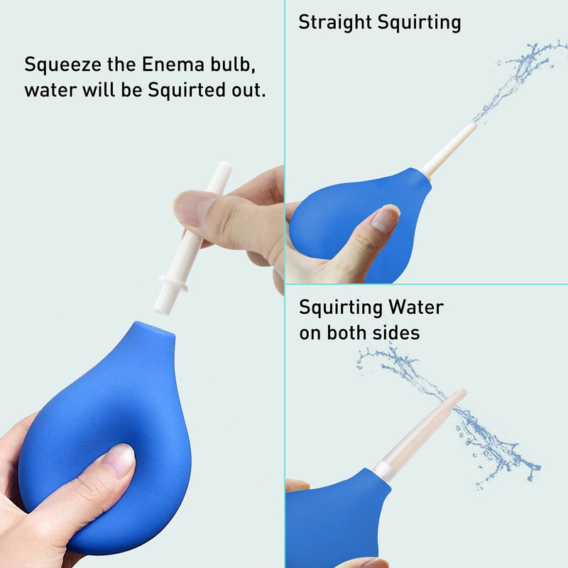 TopQuaFocus 224ml Enema Bulb Kit Douche Bulb for Men Women Cleaning (224ml-blue) Blue - BeesActive Australia