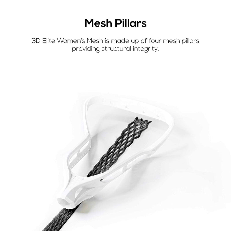 Epoch 3D Elite Women's Mesh Runner - Lacrosse Stick Stringing Piece Mesh Runner Black - BeesActive Australia