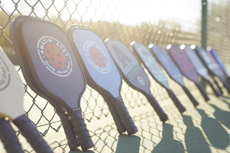 Amazin' Aces Classic Graphite Pickleball Paddle | Racket Features Graphite Face & Honeycomb Polymer Core | Meets USAPA Specifications Black - BeesActive Australia