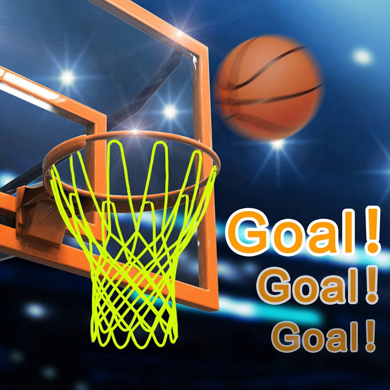 NEIJIANG Glow Basketball Net, Nightlight Basketball Net Luminous Outdoor Portable Sun Powered Sport Nylon - BeesActive Australia