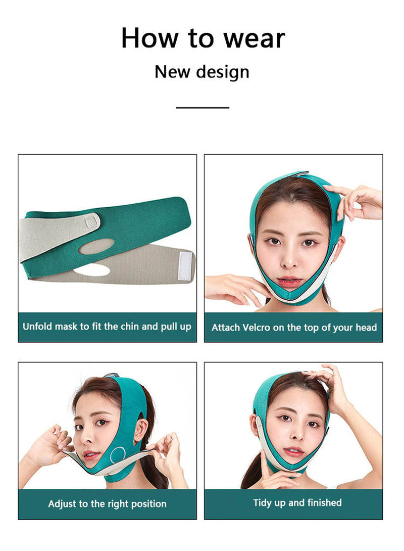 Double Chin Reducer, Facial Slimming Strap, Face Lifting Slimming Belt, Advanced V-Line Facial Slimming Strap for Men & Women - BeesActive Australia