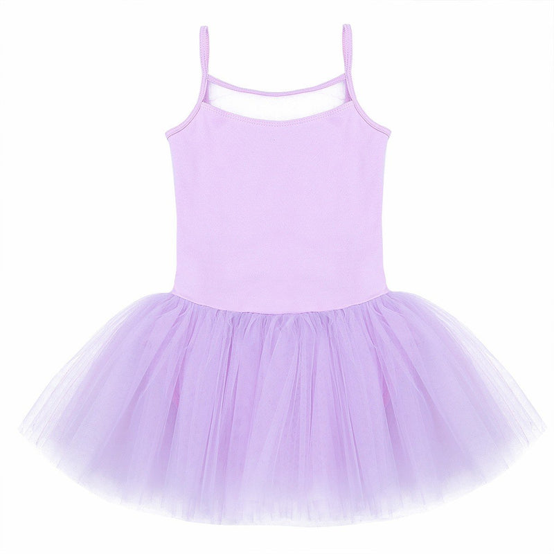 [AUSTRALIA] - iiniim Kids Girls Camisole Tulle Ballet Dance Tutu Dress Kids Gymnastics Leotard Costumes 7 / 8 Purple 