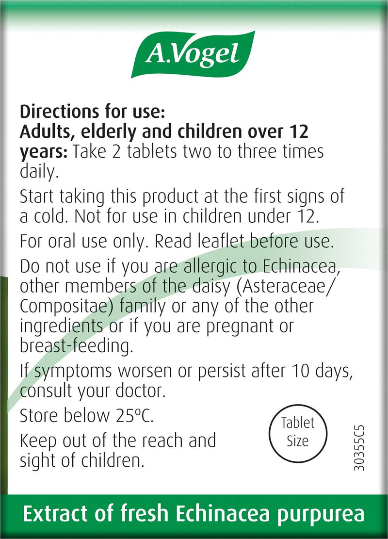 A.Vogel Echinaforce Echinacea Tablets | Relieves Cold & Flu Symptoms by Strengthening the Immune System | 120 Tablets - BeesActive Australia