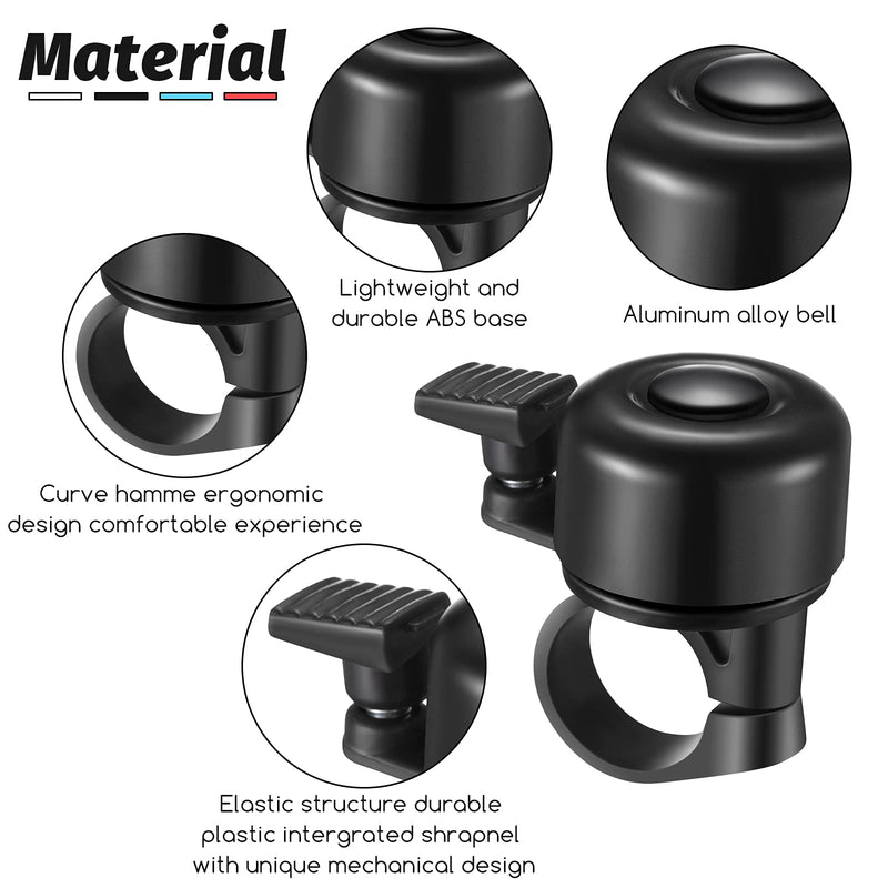 HESTYA 4 Pieces Bike Bell, Aluminum Bicycle Bell Loud Crisp Clear Bike Bell Road Mountain Bike Ring Bell with Screwdriver for Adults Kids Boys Girls - BeesActive Australia