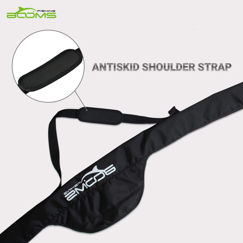 [AUSTRALIA] - Booms Fishing PB1 Fishing Pole Bag, Portable Folding Rod Case 4.6ft with Reel Cabin 