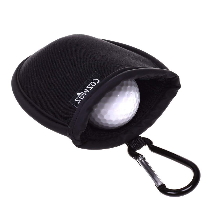 Cosmos Portable Pocket Golf Ball Washer Pouch, Golf Ball Cleaner Pouch (Black) - BeesActive Australia