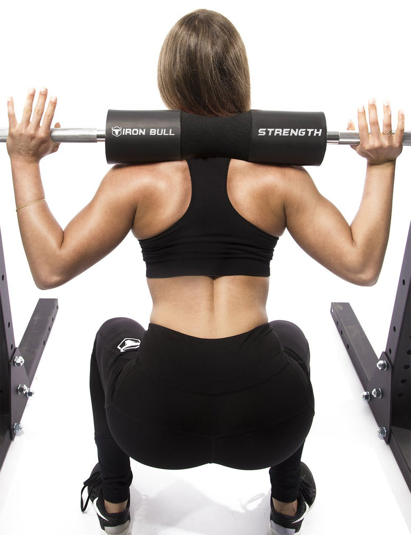 Iron Bull Strength Advanced Squat Pad - Barbell Pad for Squats, Lunges & Hip Thrusts - Neck & Shoulder Protective Pad Support Black - BeesActive Australia