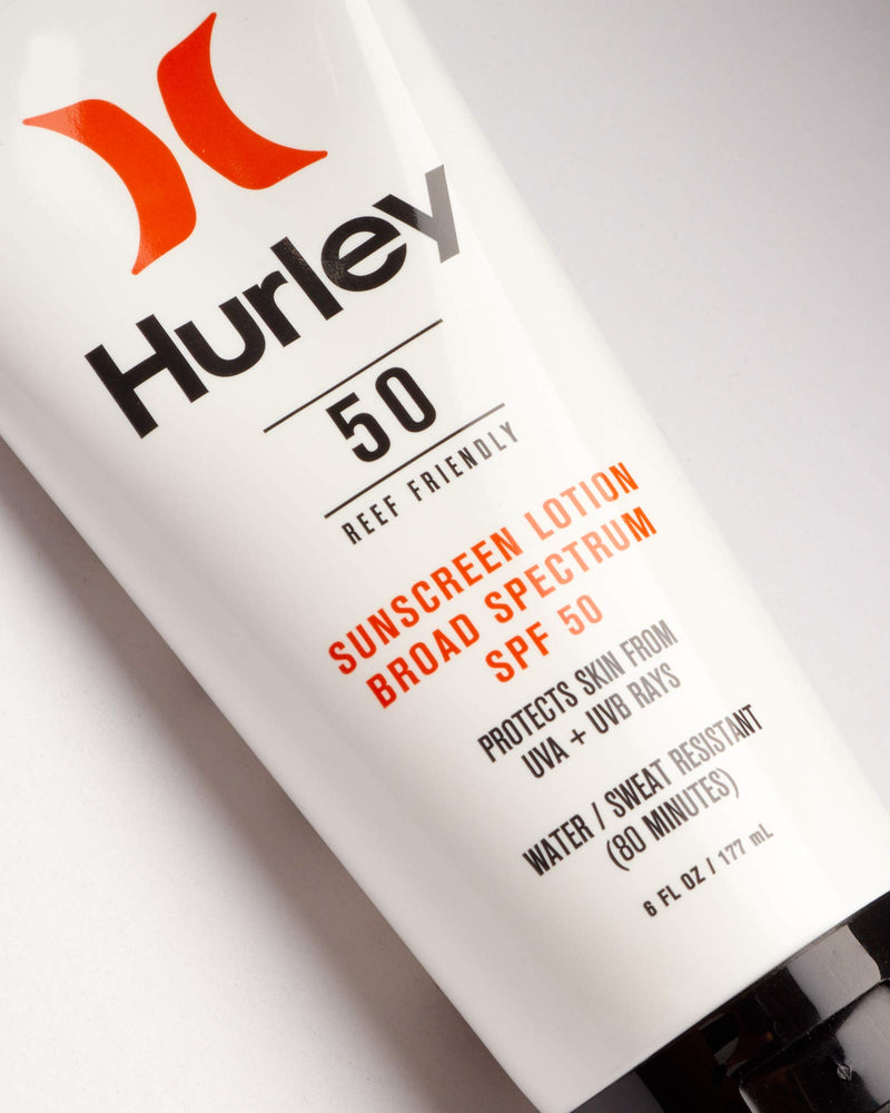 Hurley Water Resistant Broad Spectrum Sunscreen Lotion, Family Friendly, Reef Safe, SPF 15 (Pack of 2), Size 6 oz SPF 50 (Pack of 2) - BeesActive Australia