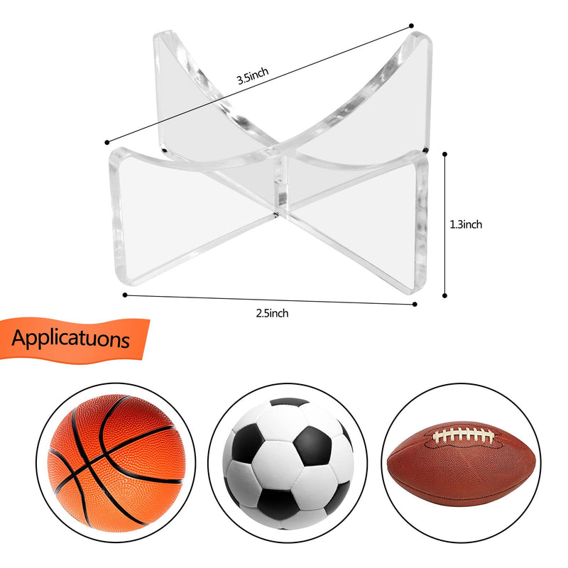 Acrylic Basketball Stand, Simple and Stylish Football Display Stand Storage Holder for Volleyball Rugby Soccer Case Rack (3.54x1.3 inch; 9x3.3 cm) 3.54x1.3 inch; 9x3.3 cm - BeesActive Australia