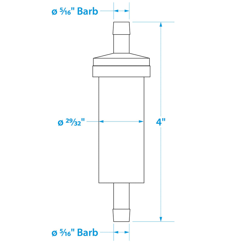 [AUSTRALIA] - SEACHOICE 21111 Inline Fuel Filter Mercury/Johnson/Evinrude, 5/16-Inch, One Size 