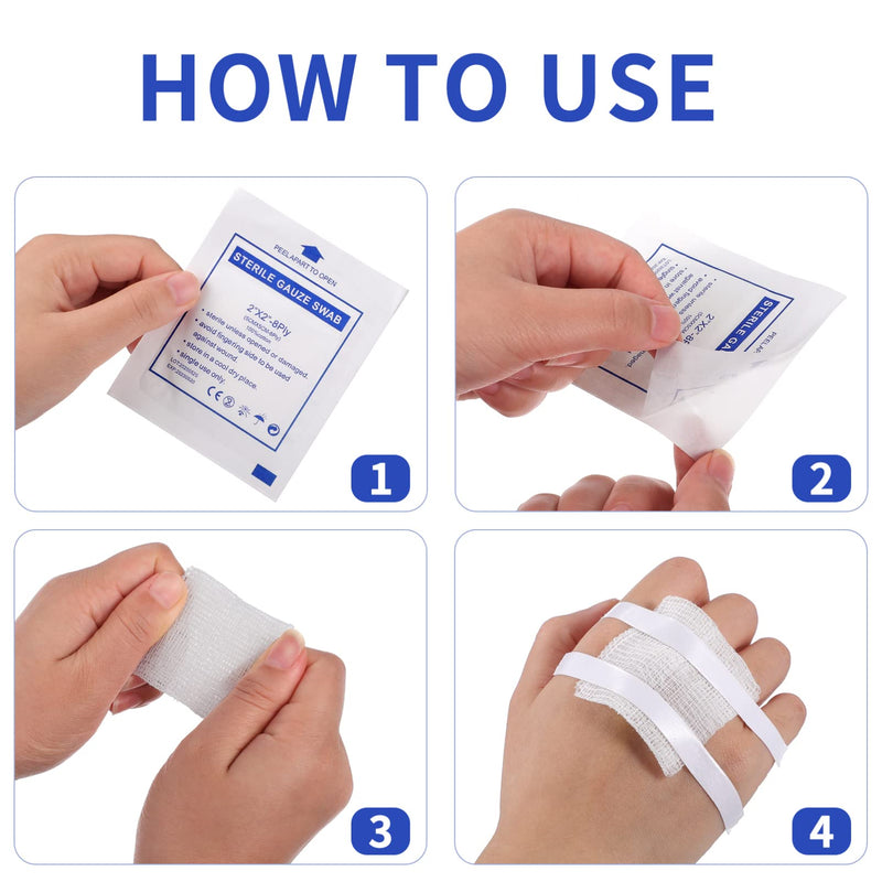 30pcs Cotton Surgery Sponges Gauze Sponge Pads Sterile First Aid Gauze Dressing Pads for Wound Care - BeesActive Australia
