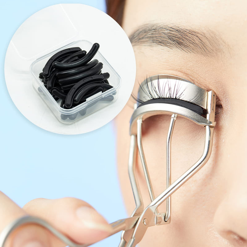Eyelash Curler Pads,Eyelash Curler Refills Pads Silicone Curler Replacement Pads for Universal Eyelash Curler,24 Piece 24 pcs Black - BeesActive Australia