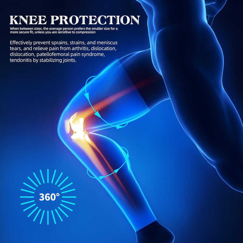 SKDK Copper Full Leg Sleeves Long Compression Leg Sleeve Knee Sleeves Protect Leg for Knee Pain Relief, Workout and Sports Copper-2 XXXX-Large(1 Pair) - BeesActive Australia