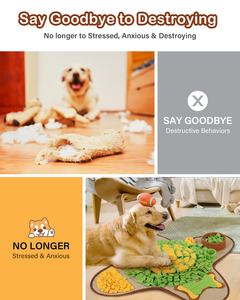 Snuffle Mat for Large Dogs, Interactive Sniff Feeding Training Mat for Puppy Slow Feeder Play Activity Game for Boredom and Stress Relief for Outdoor Indoor Small Medium Breed Pet - BeesActive Australia