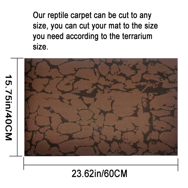 BNOSDM 23.6" x 15.7" Reptile Carpet Mat Bearded Dragon Terrarium Liner Bedding Substrate Cage for Tortoise Lizard Leopard Gecko Snake Chameleon 2PCS - BeesActive Australia