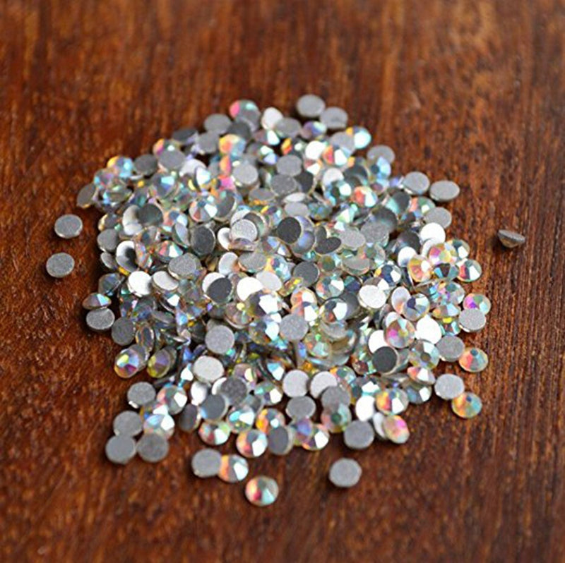 Nail Art Rhinestone Ab White Crystal 1440pcs/bag Shining Non Hotfix Flatback Rhinestone Decorations for Nails SS6 - BeesActive Australia