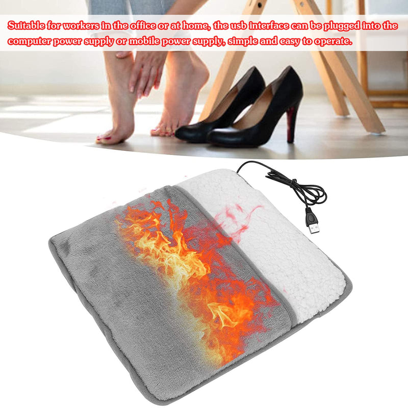 USB Heated Foot Warmer Winter Warm Heating Foot Pad Cosy Electric Feet Cushion 122? Constant Temperature Washable Soft Fleece Foot Mat for Men Women - BeesActive Australia