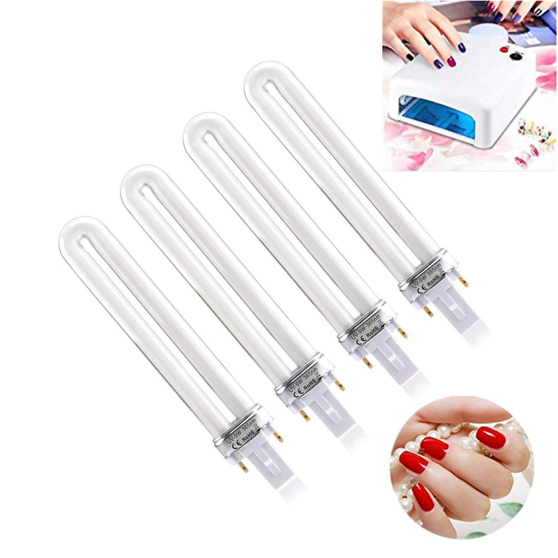 XICHEN 4 PCS/Set Light Bulbs Replacement 9W UV 365nm Lamp Bulb Tube for Nail Art Dryer UV Lamp Light - BeesActive Australia