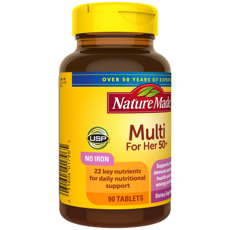 Nature Made Women's Multivitamin 50+ Tablets, 90 Count for Daily Nutritional Support (Pack of 3) 90 Count (Pack of 3) - BeesActive Australia