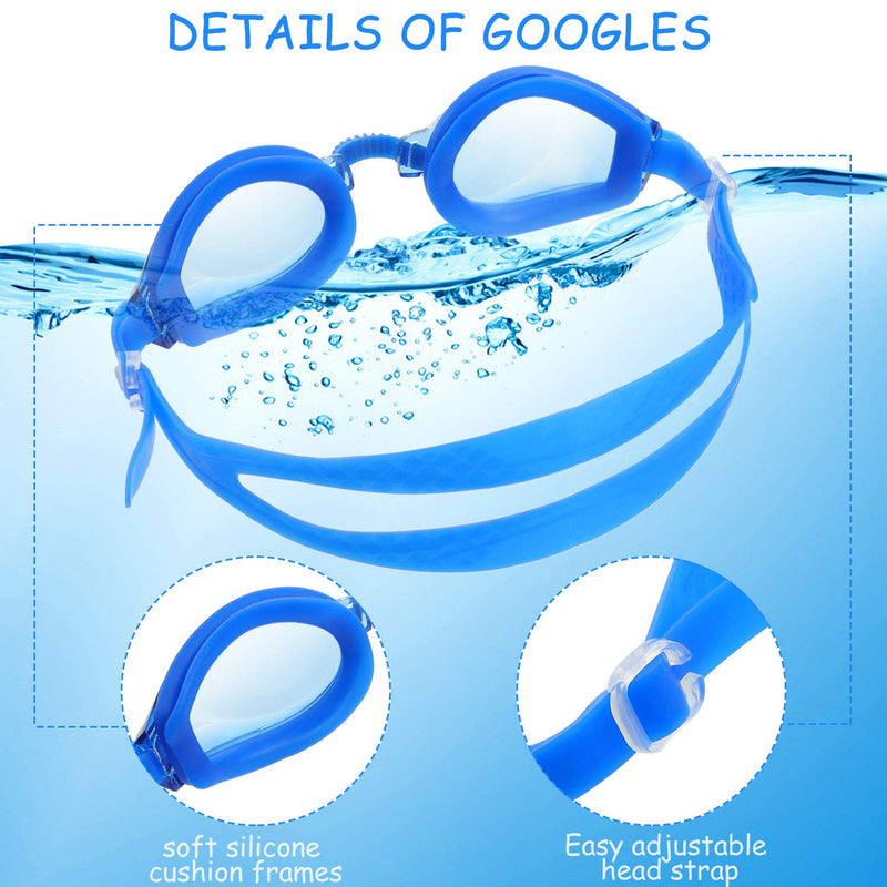 [AUSTRALIA] - Gejoy 12 Pairs Kids Swimming Goggles No Leaking Swim Goggles Wide View Swim Glasses for Youth Children and Teens from 6 to 14 Years Old, Waterproof and Clear Vision, Random Color 