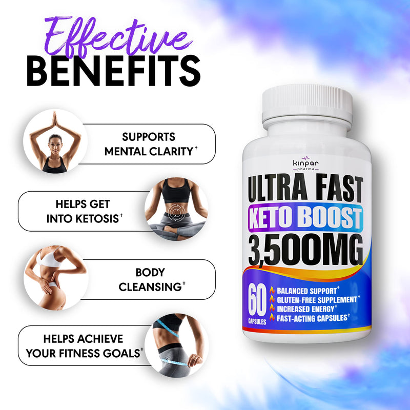 Complete Keto Pills - Keto Fast Exogenous Ketones Supplement for Improved Focus and Stamina - Advanced Weight Management, Energy, and Appetite Support - American Quality - 120 Capsules - Pack of 2 60 Capsules (Pack of 2) - BeesActive Australia