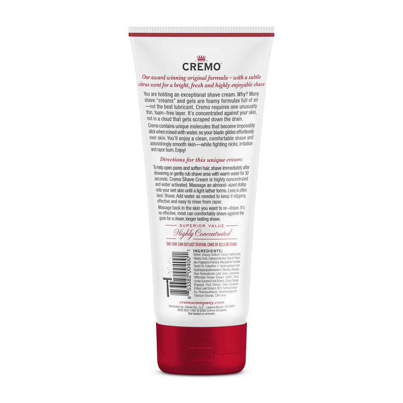 Cremo Original Shave Cream, Astonishingly Superior Smooth Shaving Cream Fights Nicks, Cuts And Razor Burn, 6 Ounces - BeesActive Australia