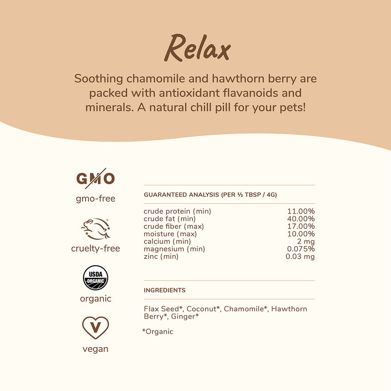 kin+kind Organic Cat & Dog Anxiety Relief - Healthy Calm Pet Supplement - Natural Stress and Anxiety Relief for Dogs and Cats - Formula with Chamomile, Ginger and Hawthorn Berry - Mixed in USA 4 oz - BeesActive Australia