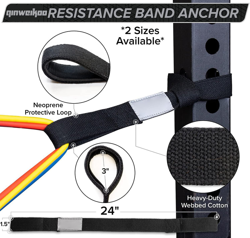 Heavy Duty Door Anchor for Resistance Bands Exercise Fitness Bands Accessories Resistance Exercise Band and Resistance Tube Anchor Strap. BLACK7 - BeesActive Australia
