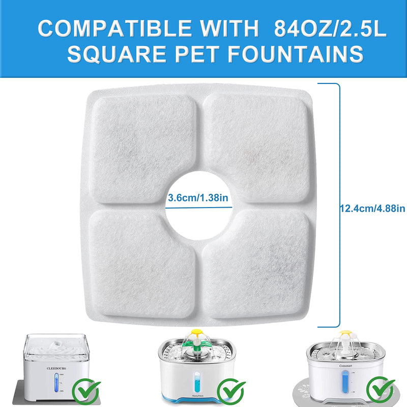 Cat Fountain Replacement Filter - 16Pcs, Guarm Cat Water Fountain Filter, Pet Water Fountain Filter Replacement for Most Cat Dog Water Dispensers, Activated Carbon Filters & PP Cotton (16pcs-02) 16pcs-02 - BeesActive Australia