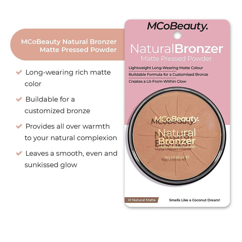 MCoBeauty Natural Bronzer Powder | Long Lasting Bronzing Pressed Powder | Matte - BeesActive Australia