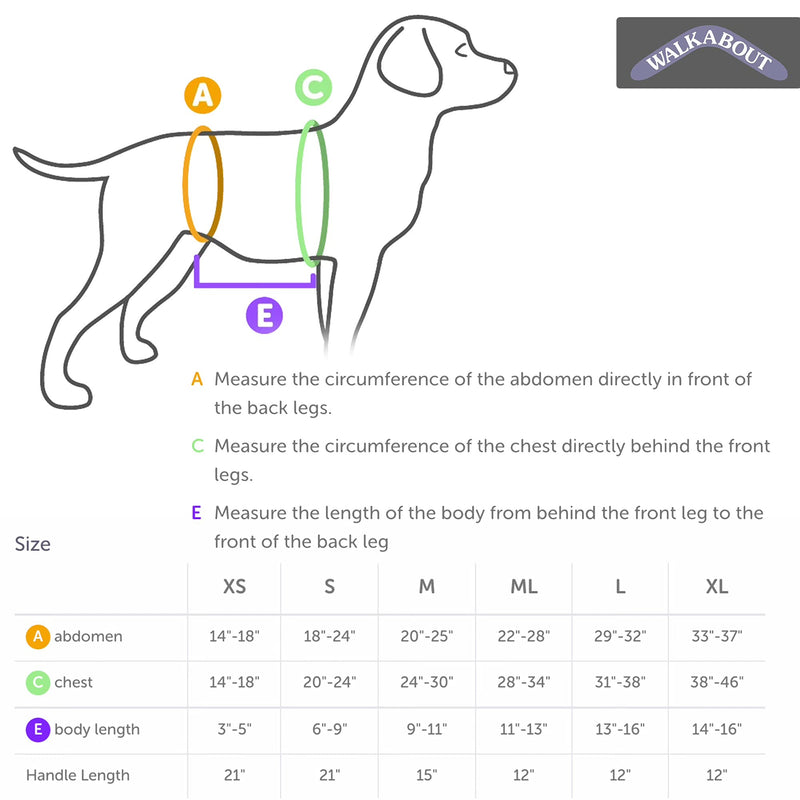 Walkabelly Support Sling, Easy-to-Use Belly Harness for Daily Mobility, Stop Straining to Lift Your Pet, Quick-Lift Original Design by Walkabout Harnesses Small Walkabelly - BeesActive Australia
