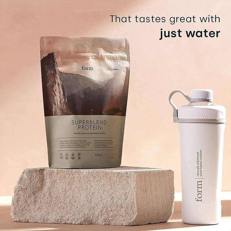 Form Superblend Protein - Vegan Protein Powder with Superfoods, Vitamins and Minerals (Chocolate Peanut) Chocolate Peanut 520g - BeesActive Australia