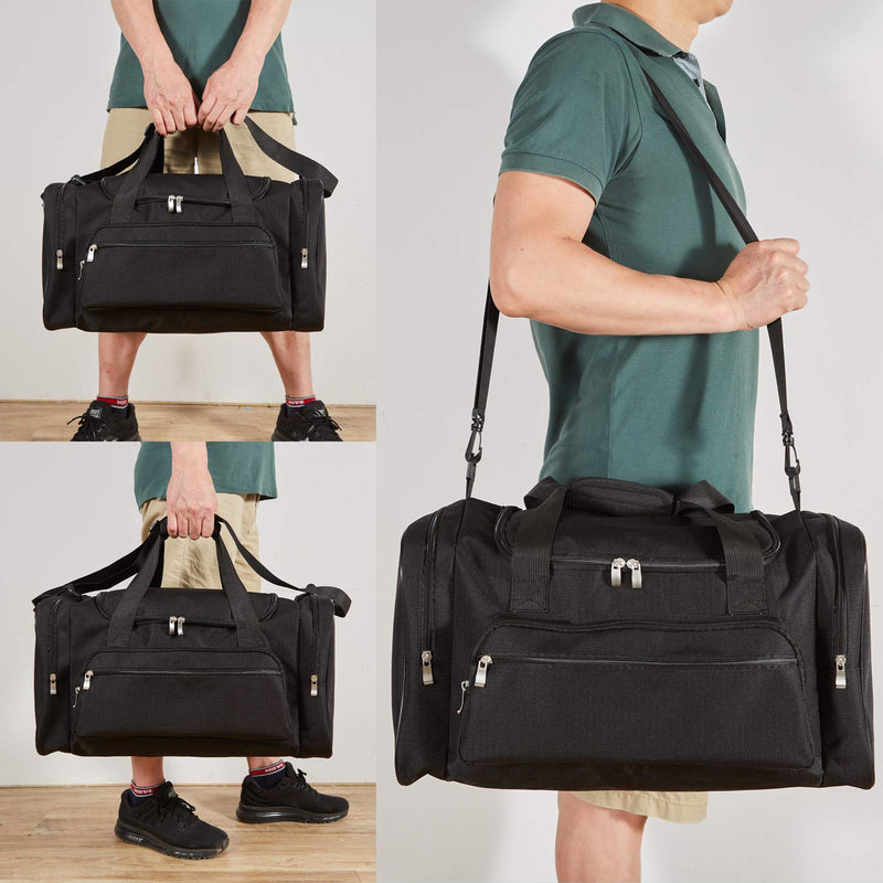 Sports Duffel Bag 20 inch for Travel Gym (Black, 20 inch) Black - BeesActive Australia