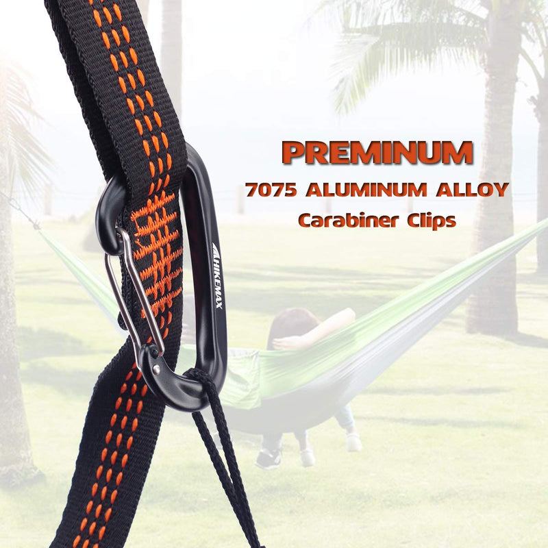 Hikemax 7075 Aluminum Carabiners, Heavy Duty Carabiners Clips 12 KN for Hammocks, Clipping On Camping Accessories, Keychains - BeesActive Australia