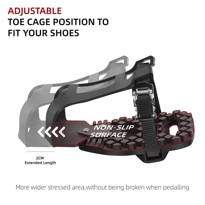 Toe Cages for Peloton Bike & Peloton Bike+ Pedals Compatible Toe Cage Adapters, Convert Compatible with Look Delta Pedals to Toe Clip Straps - Ride with Regular Sneakers Shoes, Accessories for Peloton - BeesActive Australia