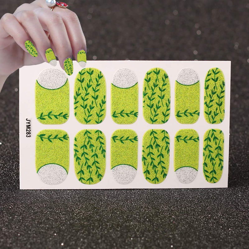 SILPECWEE 6 Sheets Adhesive Nail Polish Strips Stickers Tips Flower Design Nail Wraps Nail Decals Manicure Accessories and 1Pc Nail File NO2 - BeesActive Australia