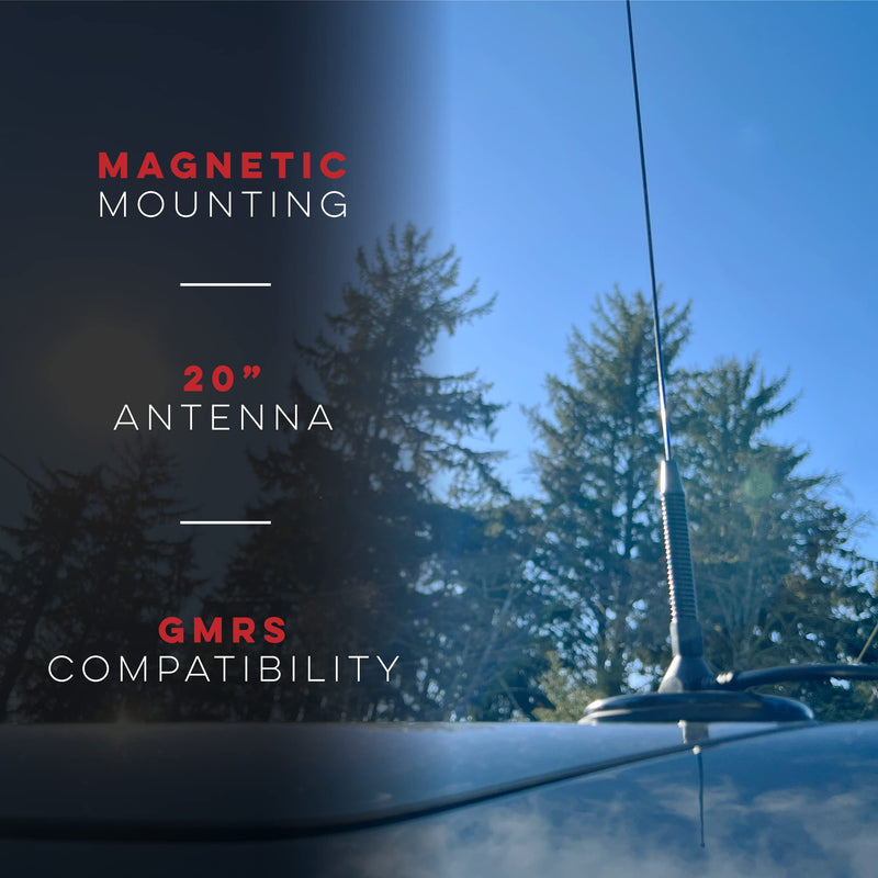 Authentic Genuine Nagoya UT-72G Super Loading Coil 20-Inch Magnetic Mount (Heavy Duty) GMRS (462MHz) Antenna PL-259, Includes Additional SMA Male & Female Adaptors for GMRS Handheld Radios Base / Mobile Antenna UT-72G GMRS PL-259/SMA - BeesActive Australia