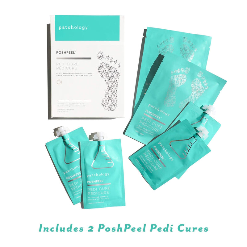 Patchology PoshPeel Pedi Cure Intensive Foot Peel Treatment for Calloused Feet, 2 Pairs - BeesActive Australia