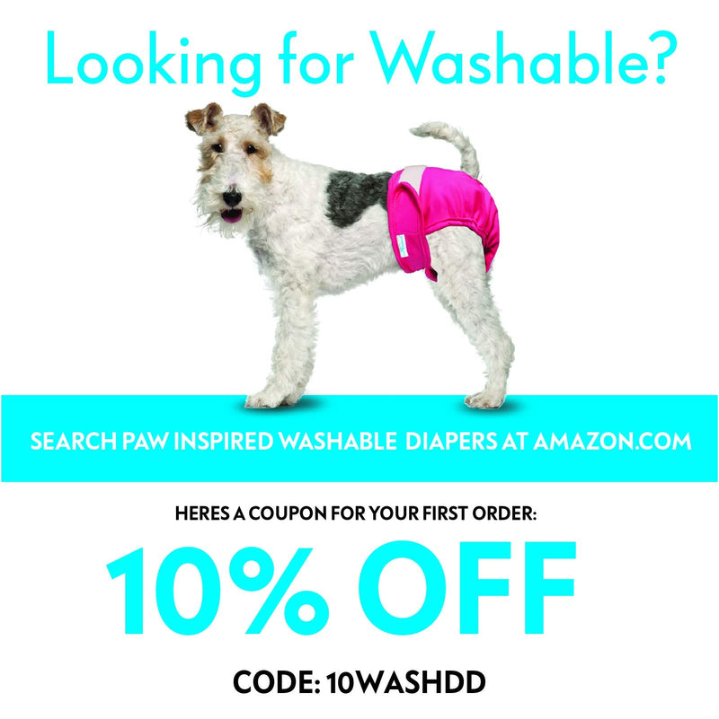 Paw Inspired Disposable Dog Diapers | Female Dog Diapers Ultra Protection | Diapers for Dogs in Heat, Excitable Urination, or Incontinence (X-Large, 12 Count) Small - BeesActive Australia