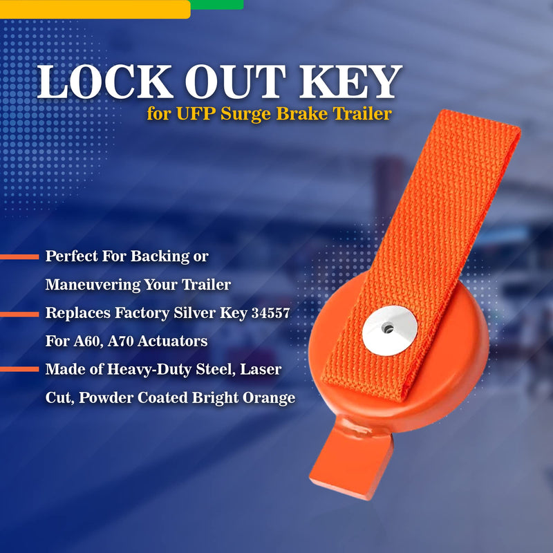 Gadget Beyond Lock Out Key for UFP Surge Brake Trailer - Magnetic with Heavy Duty Strap - Side Brake Lockout Bracket Compatible with - A-60, A-75, A-84 - BeesActive Australia